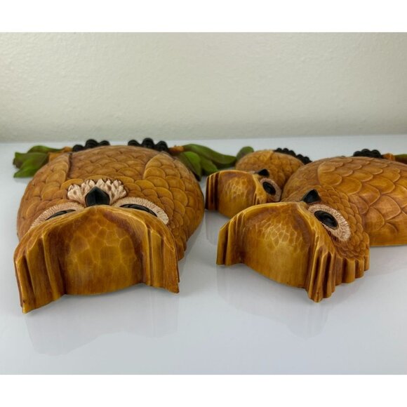 Homco Set of 2 Owl Wall Art Hangings Plastic Mid-Century Modern Vintage Bird - Picture 12 of 16